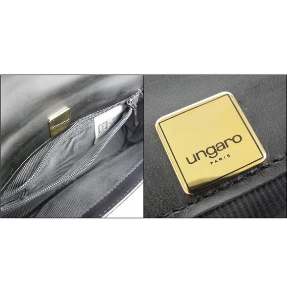 Ungaro Logos Leather Classic 3Way Shoulder Clutch Bag - Picture 12 of 12